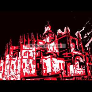 CATEDRAL RED WHITE & BLACK I