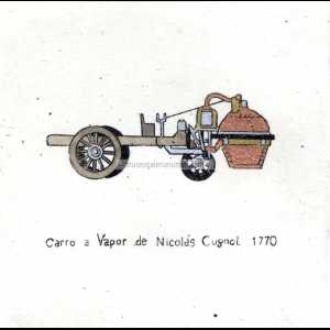 CARRO A VAPOR DE NICOLAS CUGNOL 1770 